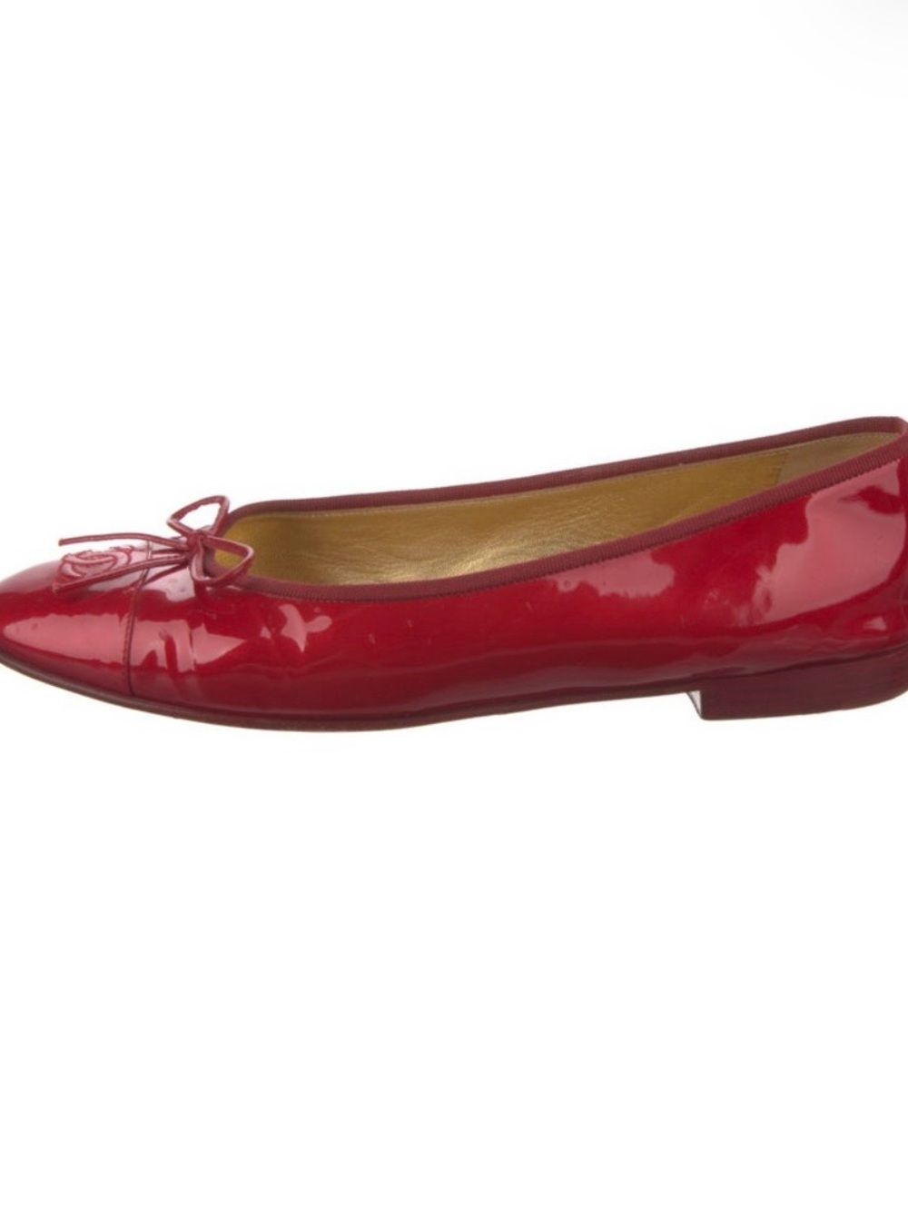 Interlocking CC Logo Patent Leather Ballet Flats